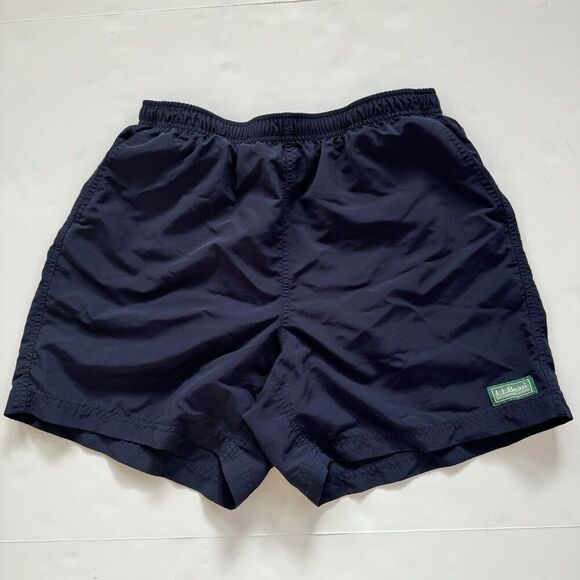 Summer Other - LL Bean Swim Shorts Mens L Large Blue Drawstring Mesh Lined Summer Pockets Nylon